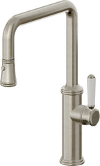 California Faucets Davoli Llave de Cocina Extraíble Tradicional - Surtidor Quad - Níquel Bruñido
