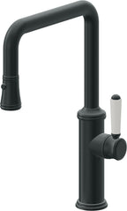 California Faucets Davoli Llave de Cocina Extraíble Tradicional - Surtidor Quad - Carbón