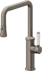 California Faucets Davoli Llave de Cocina Extraíble Tradicional - Surtidor Quad - Grafito