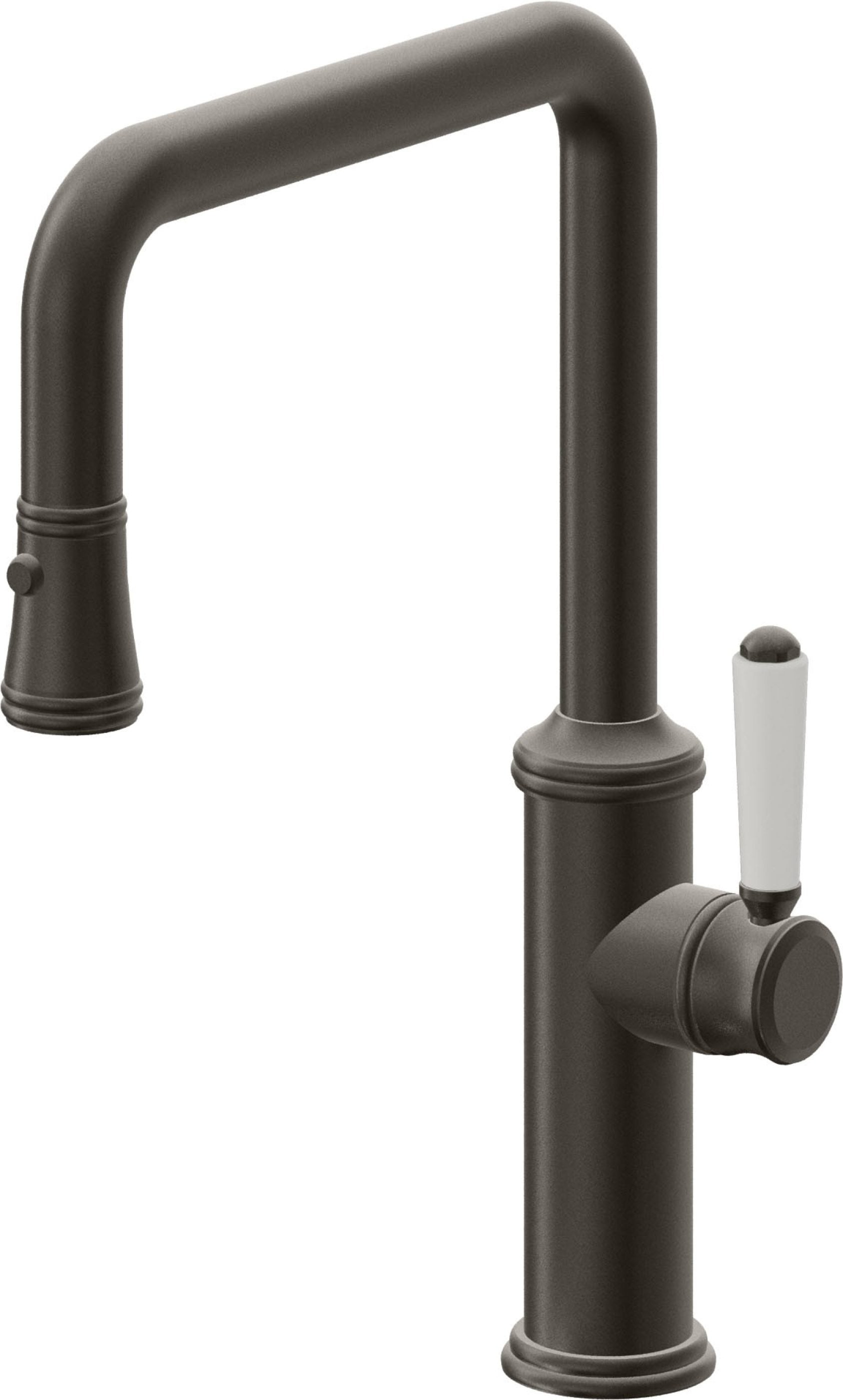 California Faucets Davoli Llave de Cocina Extraíble Tradicional - Surtidor Quad - Bronce Oscuro