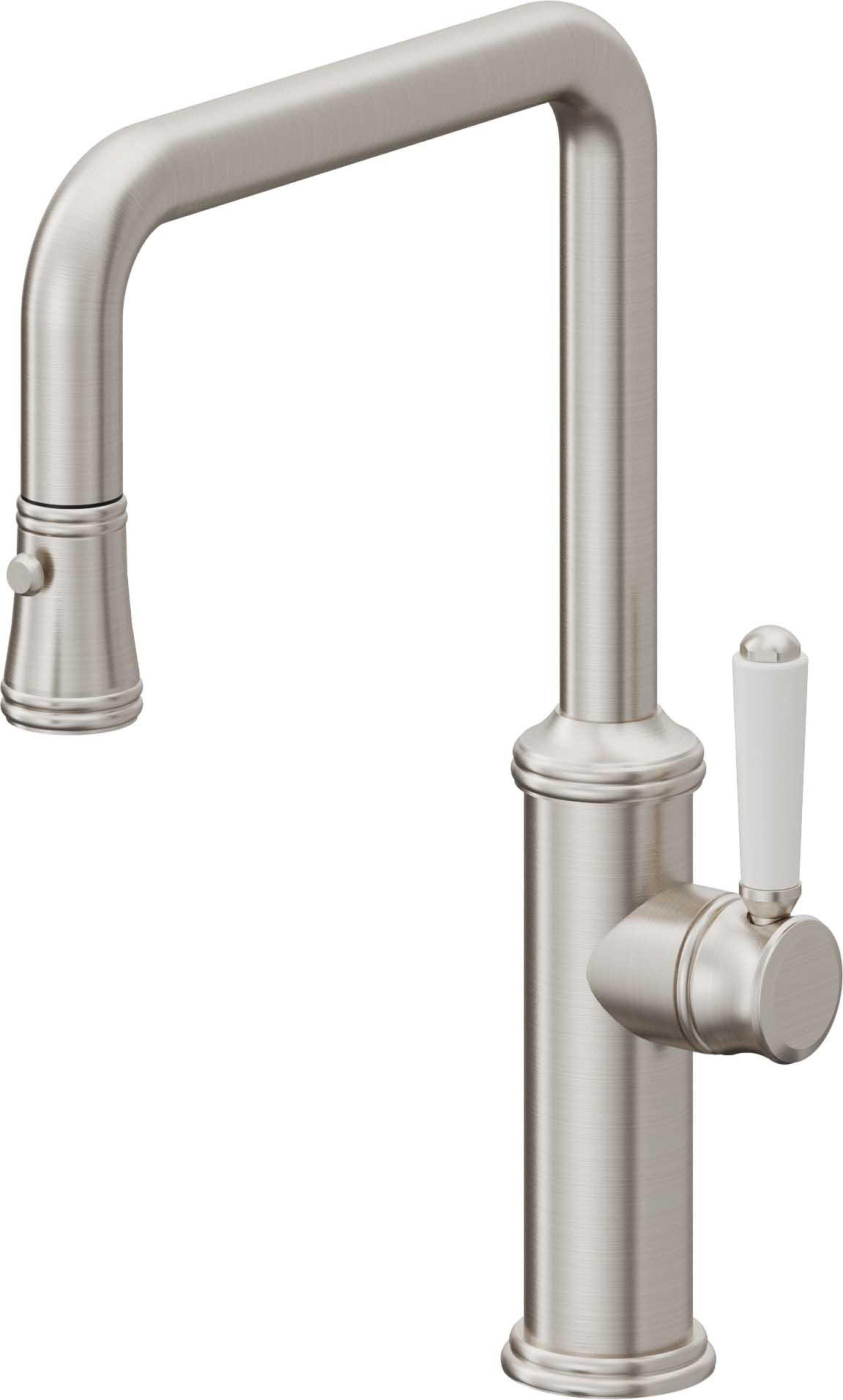 California Faucets Davoli Llave de Cocina Extraíble Tradicional - Surtidor Quad - Acero Inoxidable Ultra