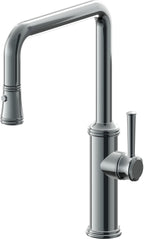 California Faucets Davoli Llave de Cocina Extraíble Tradicional - Surtidor Quad - Níquel Negro