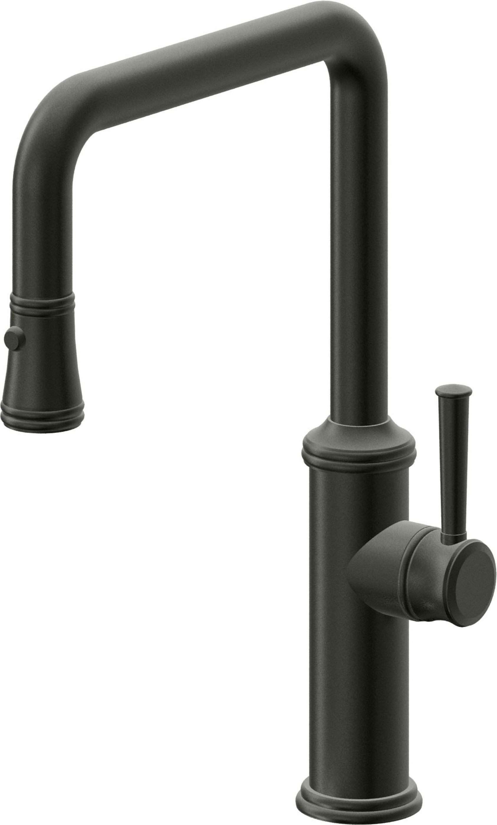 California Faucets Davoli Llave de Cocina Extraíble Tradicional - Surtidor Quad - Bronce Bella Terra