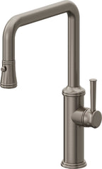 California Faucets Davoli Llave de Cocina Extraíble Tradicional - Surtidor Quad - Grafito