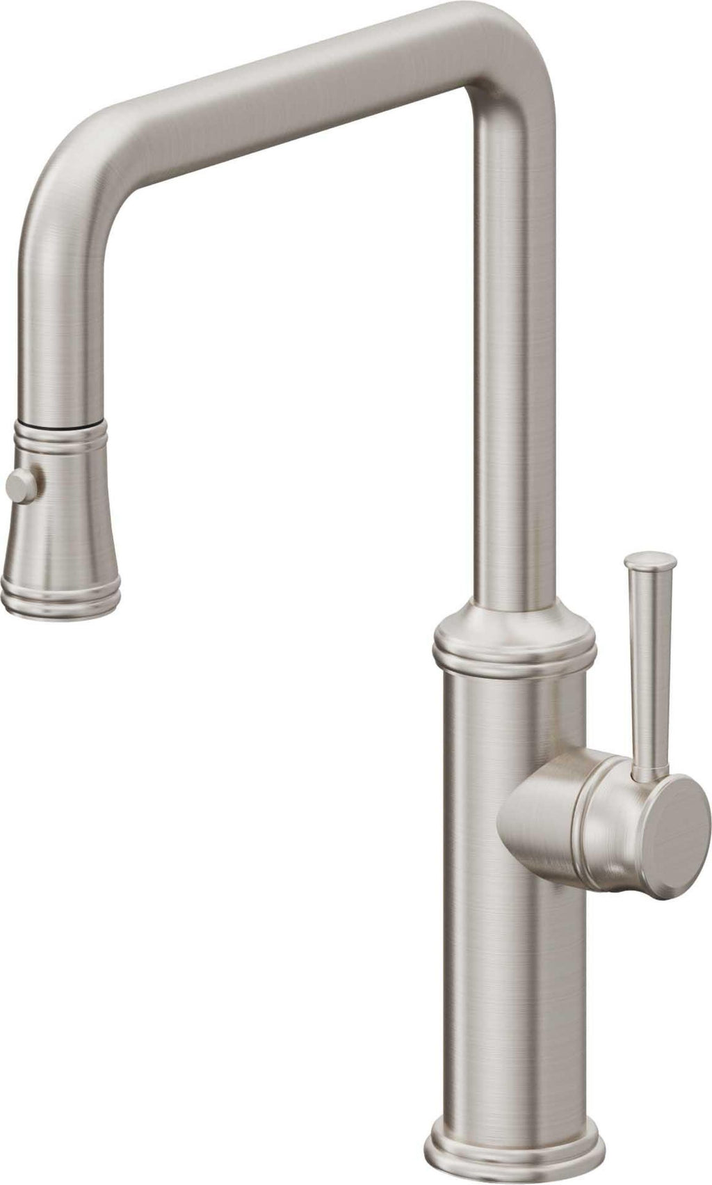 California Faucets Davoli Llave de Cocina Extraíble Tradicional - Surtidor Quad - Acero Inoxidable Ultra