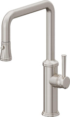 California Faucets Davoli Llave de Cocina Extraíble Tradicional - Surtidor Quad - Acero Inoxidable Ultra