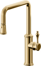 California Faucets Davoli Llave de Cocina Extraíble Tradicional - Surtidor Quad - Oro Francés