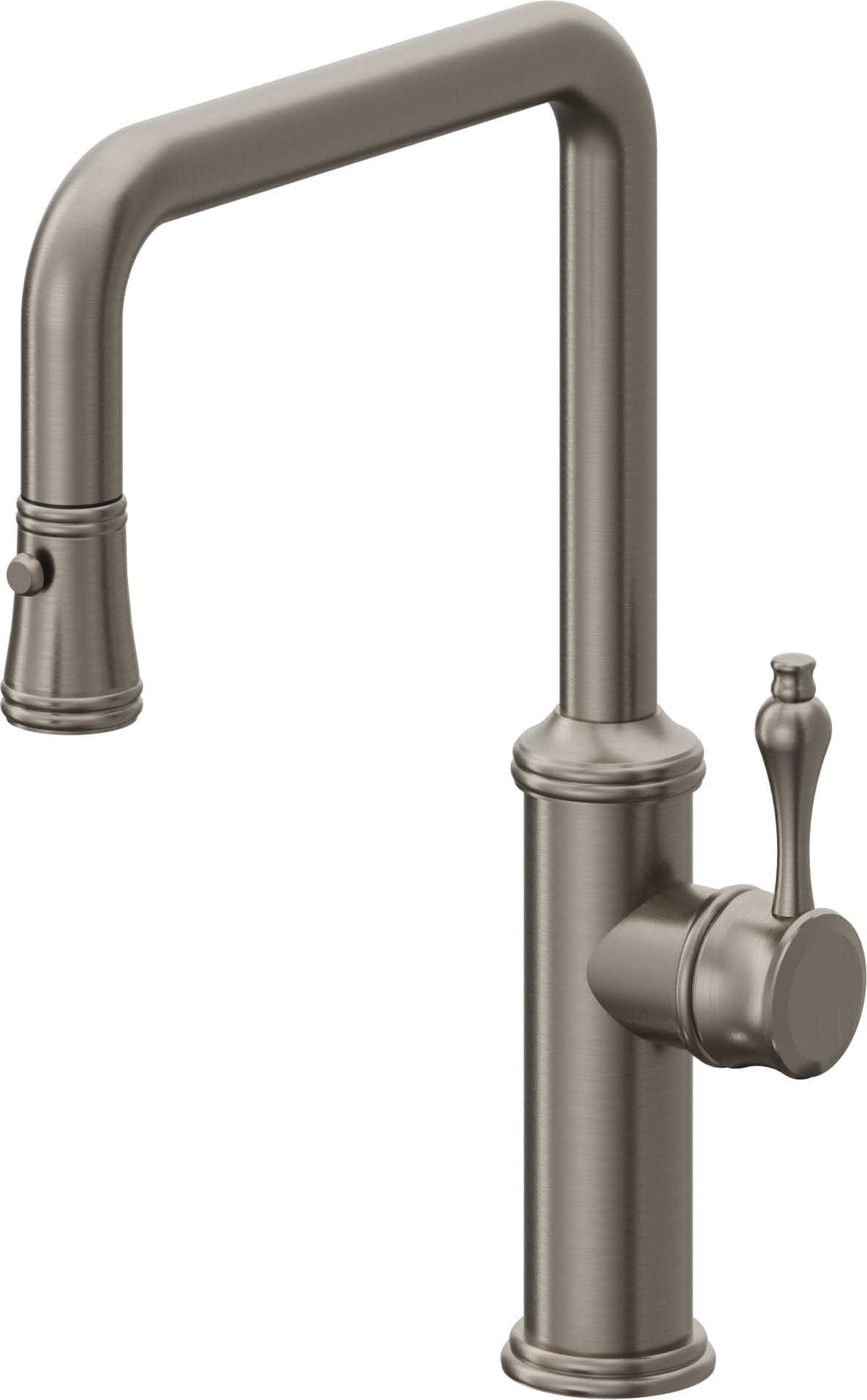 California Faucets Davoli Llave de Cocina Extraíble Tradicional - Surtidor Quad - Grafito