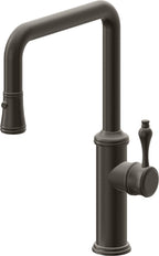 California Faucets Davoli Llave de Cocina Extraíble Tradicional - Surtidor Quad - Bronce Oscuro
