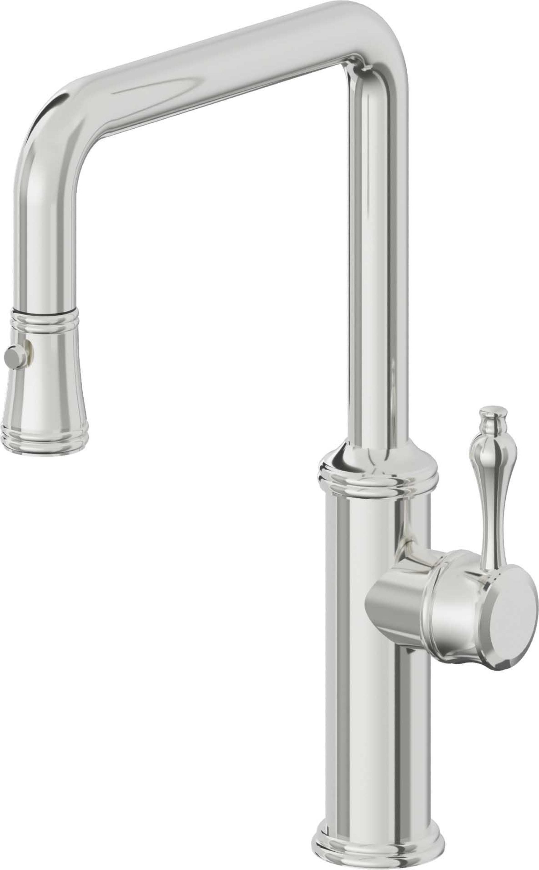 California Faucets Davoli Llave de Cocina Extraíble Tradicional - Surtidor Quad - Cromo Pulido