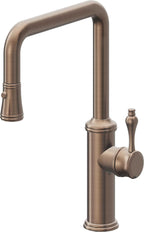 California Faucets Davoli Llave de Cocina Extraíble Tradicional - Surtidor Quad - Bronce Satinado