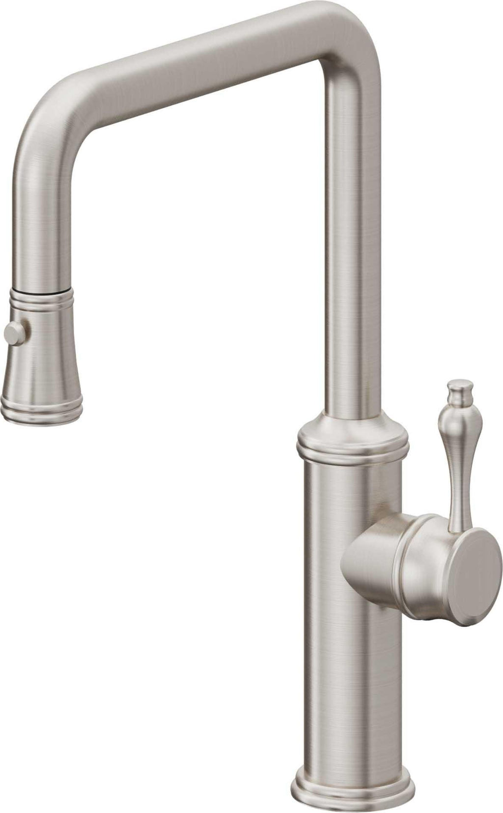 California Faucets Davoli Llave de Cocina Extraíble Tradicional - Surtidor Quad - Acero Inoxidable Ultra