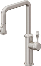 California Faucets Davoli Llave de Cocina Extraíble Tradicional - Surtidor Quad - Acero Inoxidable Ultra