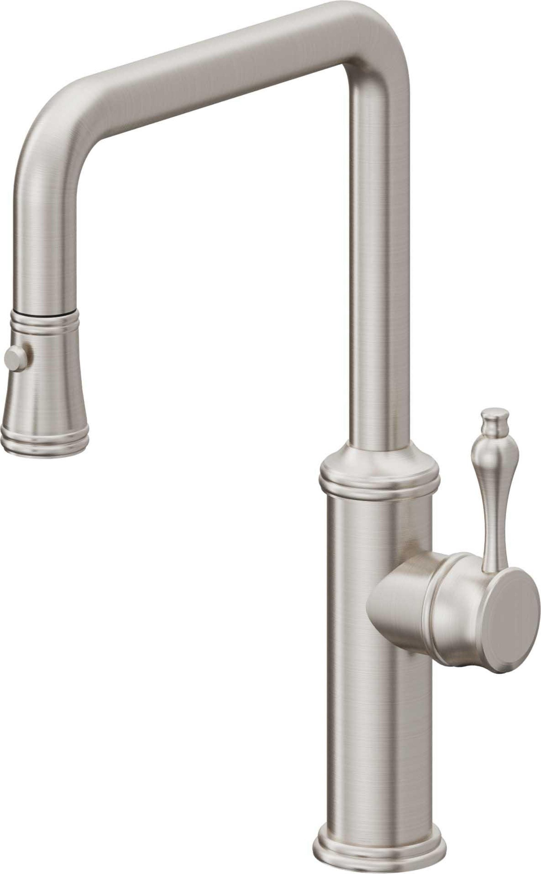 California Faucets Davoli Llave de Cocina Extraíble Tradicional - Surtidor Quad - Acero Inoxidable Ultra