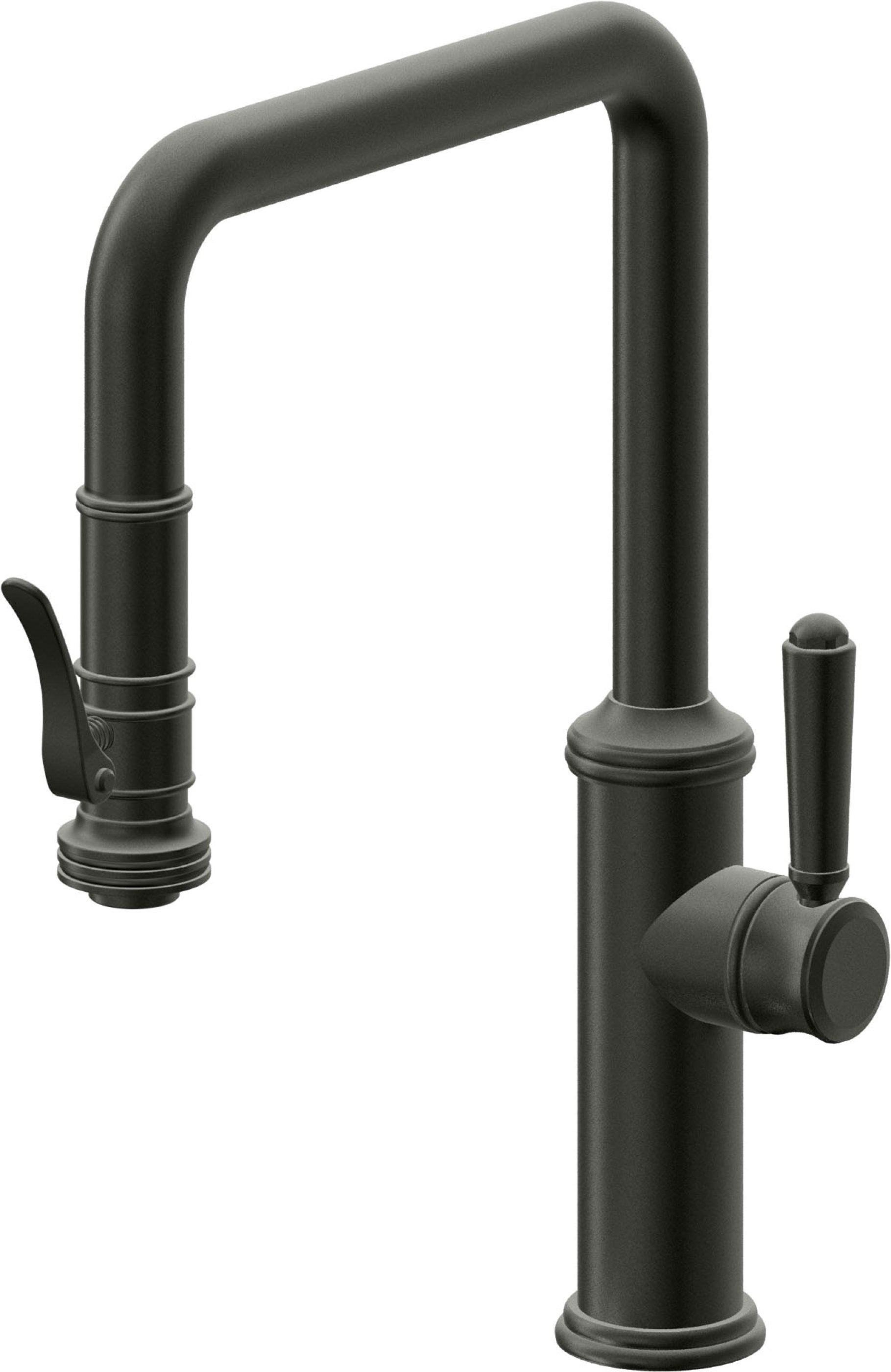 California Faucets Davoli Llave de Cocina Extraíble Tradicional - Surtidor Quad - Bronce Bella Terra