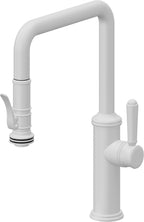 California Faucets Davoli Llave de Cocina Extraíble Tradicional - Surtidor Quad - Blanco Mate