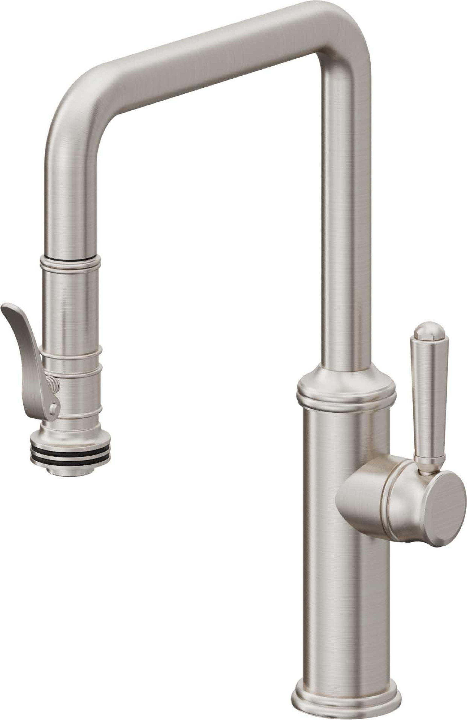 California Faucets Davoli Llave de Cocina Extraíble Tradicional - Surtidor Quad - Acero Inoxidable Ultra