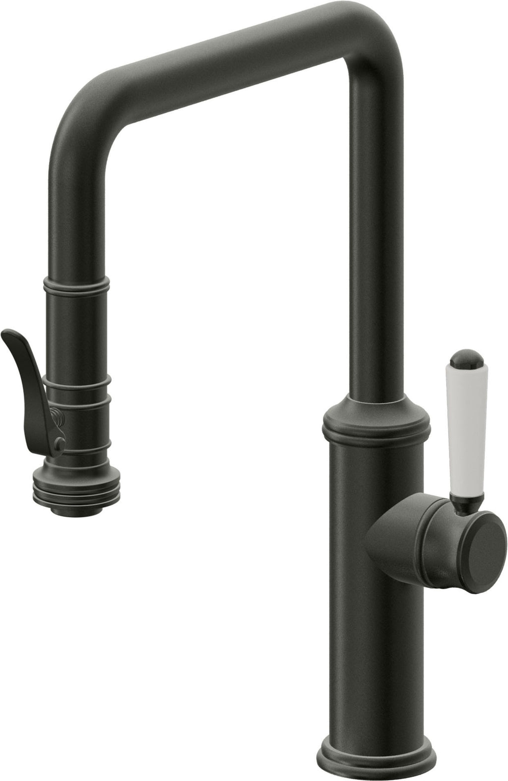 California Faucets Davoli Llave de Cocina Extraíble Tradicional - Surtidor Quad - Bronce Bella Terra