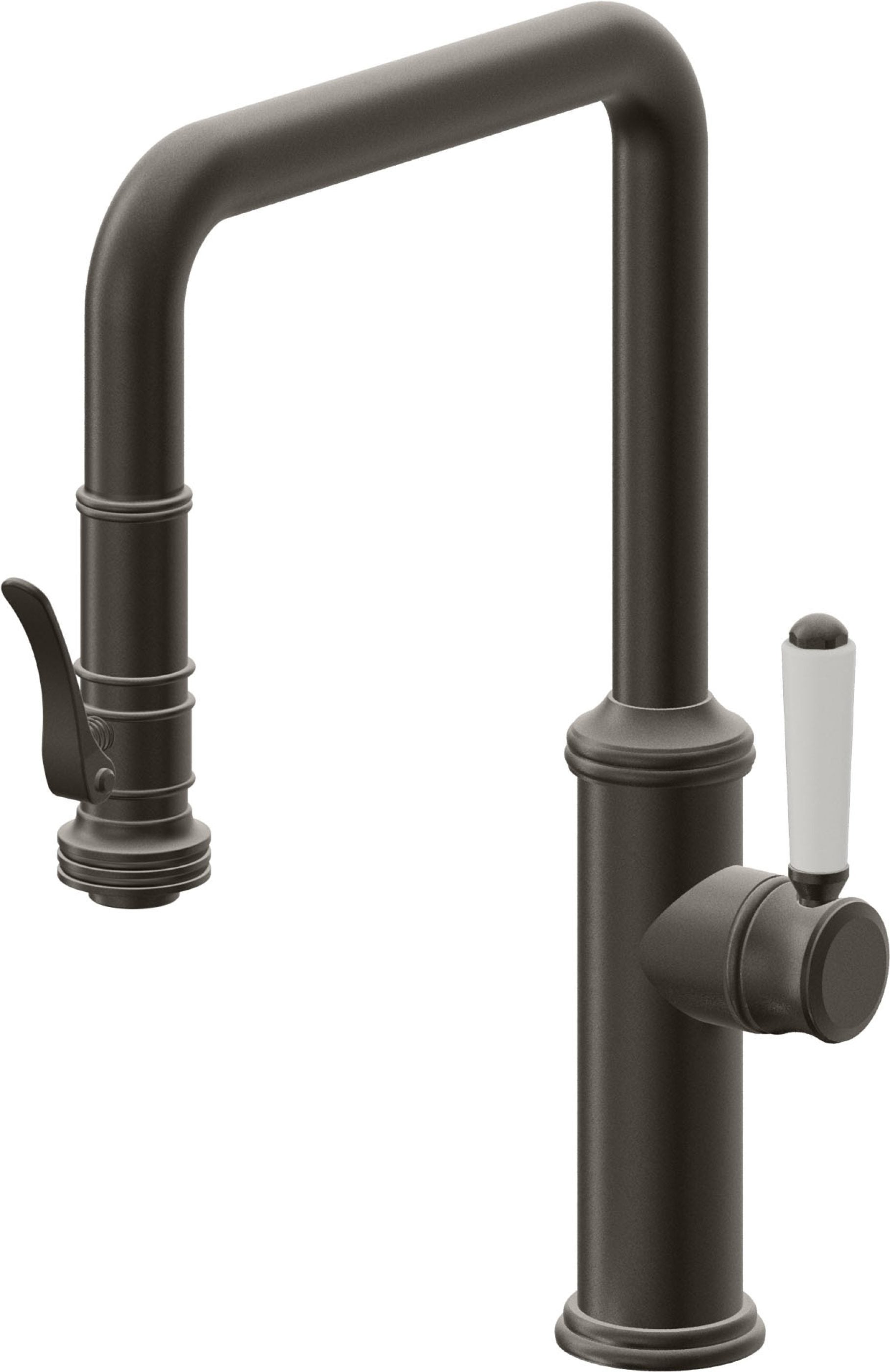 California Faucets Davoli Llave de Cocina Extraíble Tradicional - Surtidor Quad - Bronce Oscuro