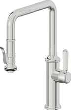 California Faucets Davoli Llave de Cocina Extraíble Tradicional - Surtidor Quad - Cromo Pulido