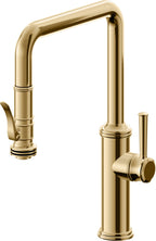 California Faucets Davoli Llave de Cocina Extraíble Tradicional - Surtidor Quad - Oro Francés