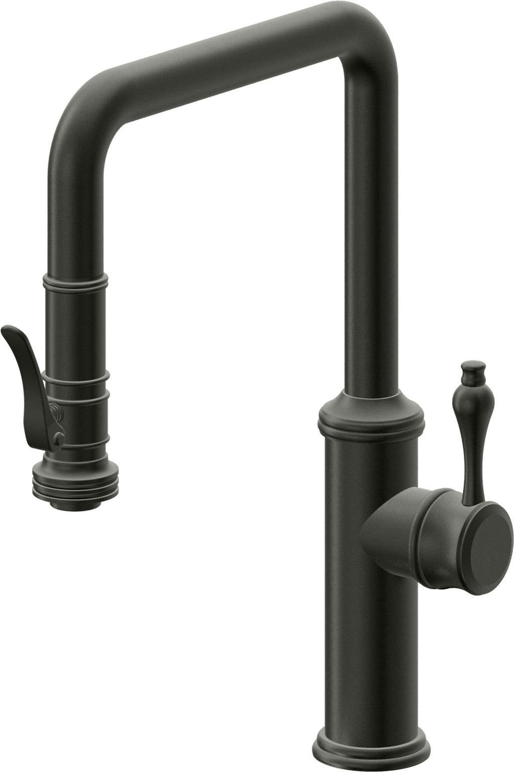 California Faucets Davoli Llave de Cocina Extraíble Tradicional - Surtidor Quad - Bronce Bella Terra
