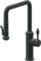 California Faucets Davoli Llave de Cocina Extraíble Tradicional - Surtidor Quad - Carbón