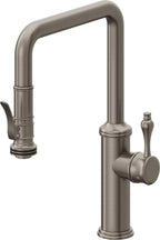 California Faucets Davoli Llave de Cocina Extraíble Tradicional - Surtidor Quad - Grafito
