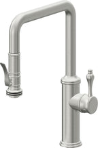 California Faucets Davoli Llave de Cocina Extraíble Tradicional - Surtidor Quad - Cromo Satinado