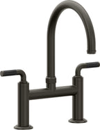 California Faucets Descanso Llave de Cocina Tipo Puente Industrial - Pico en Arco - Bronce Oscuro