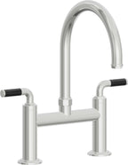 California Faucets Descanso Llave de Cocina Tipo Puente Industrial - Pico en Arco - Cromo Pulido