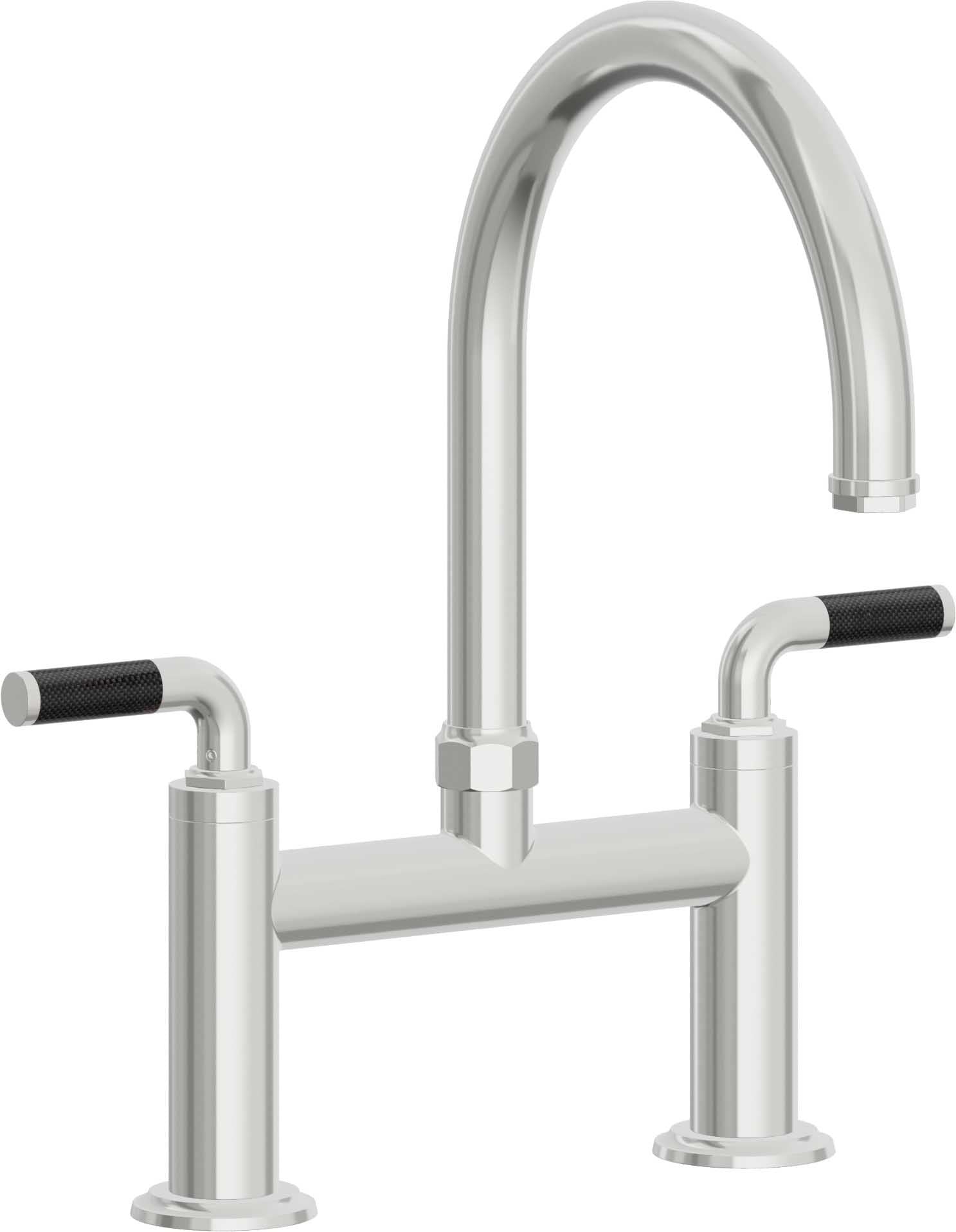 California Faucets Descanso Llave de Cocina Tipo Puente Industrial - Pico en Arco - Cromo Pulido
