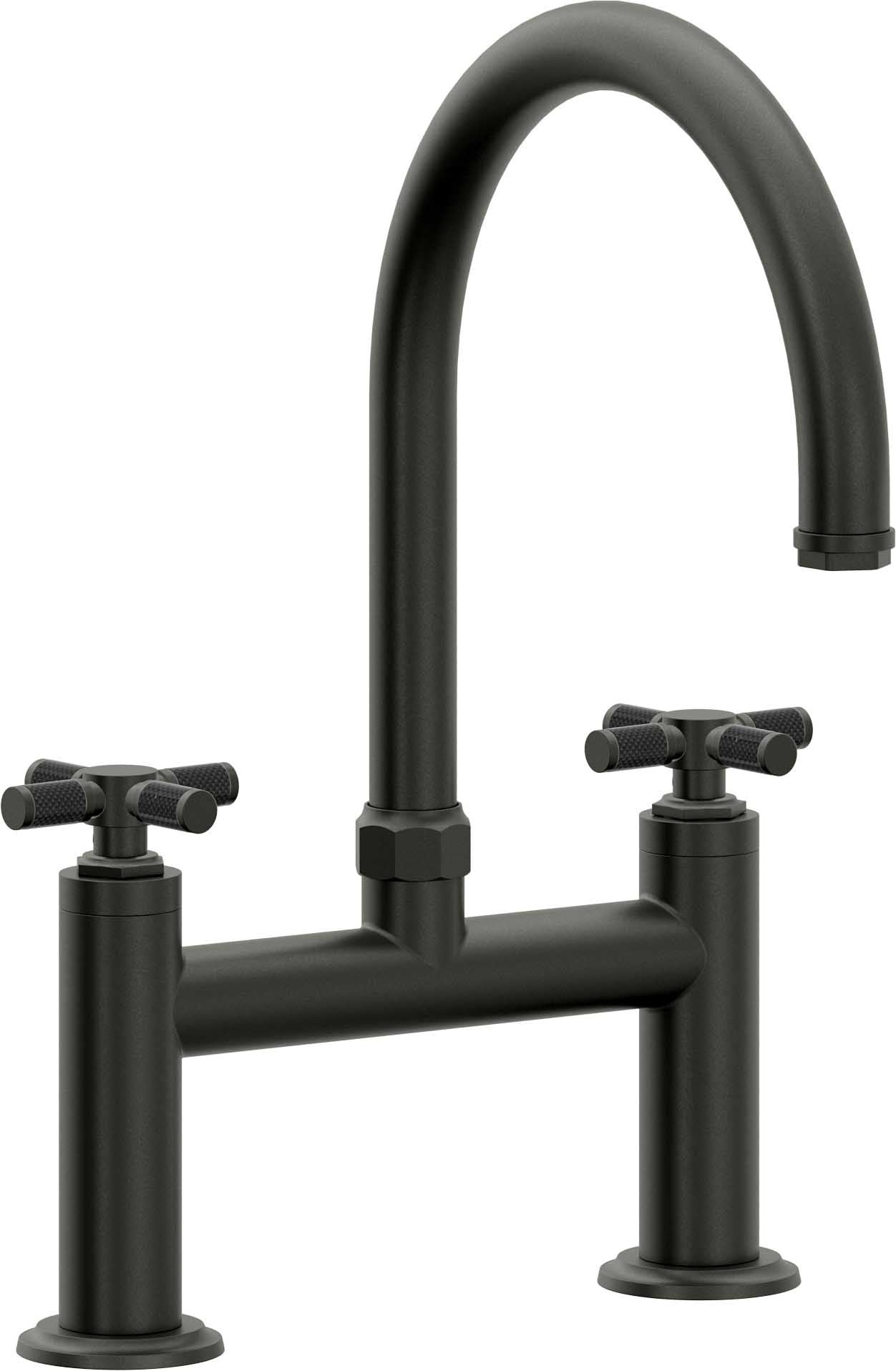 California Faucets Descanso Llave de Cocina Tipo Puente Industrial - Pico en Arco - Bronce Bella Terra