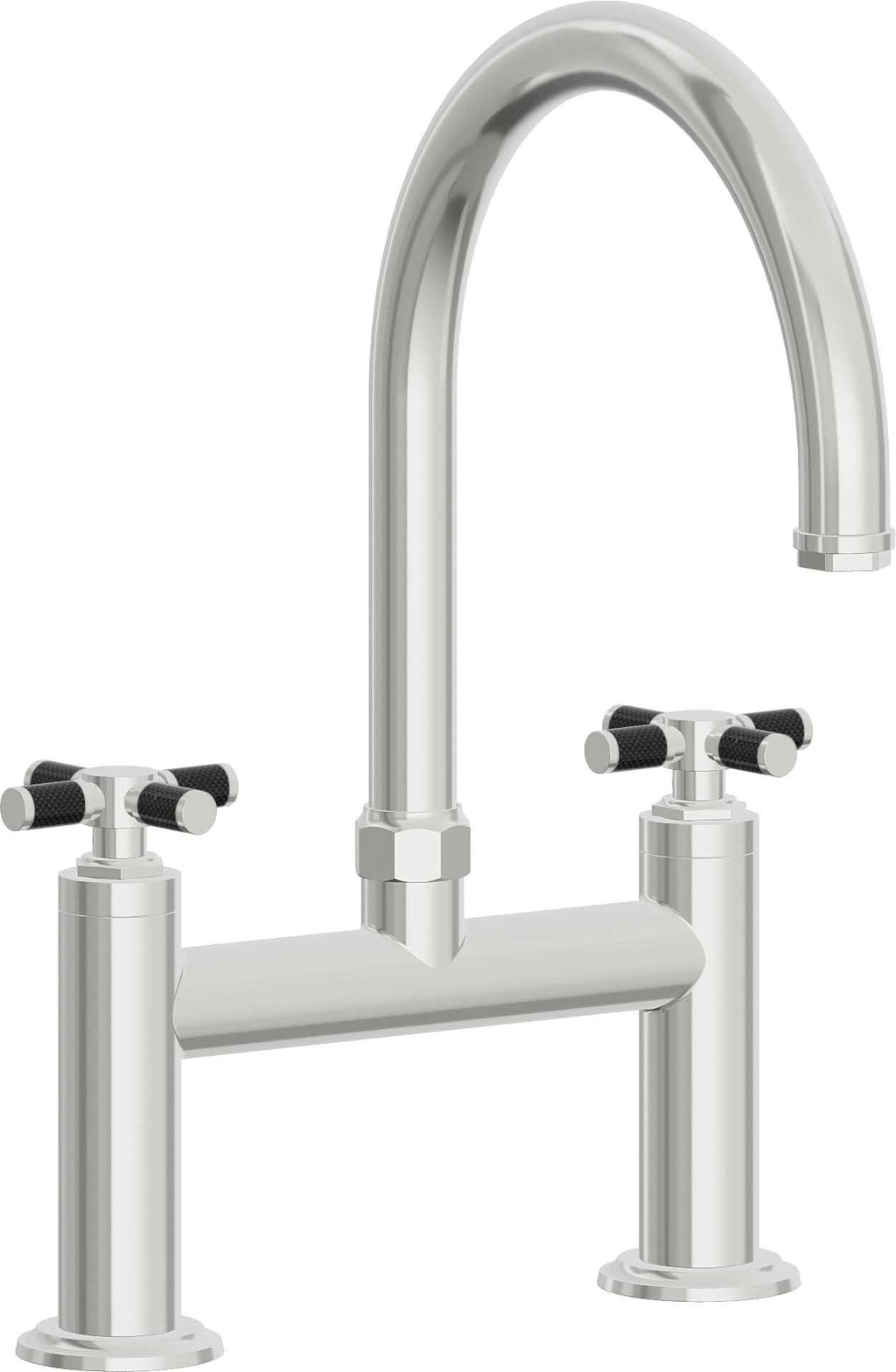 California Faucets Descanso Llave de Cocina Tipo Puente Industrial - Pico en Arco - Cromo Pulido