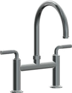 California Faucets Descanso Llave de Cocina Tipo Puente Industrial - Pico en Arco - Níquel Negro