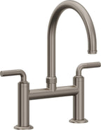 California Faucets Descanso Llave de Cocina Tipo Puente Industrial - Pico en Arco - Grafito