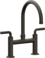 California Faucets Descanso Llave de Cocina Tipo Puente Industrial - Pico en Arco - Bronce Oscuro
