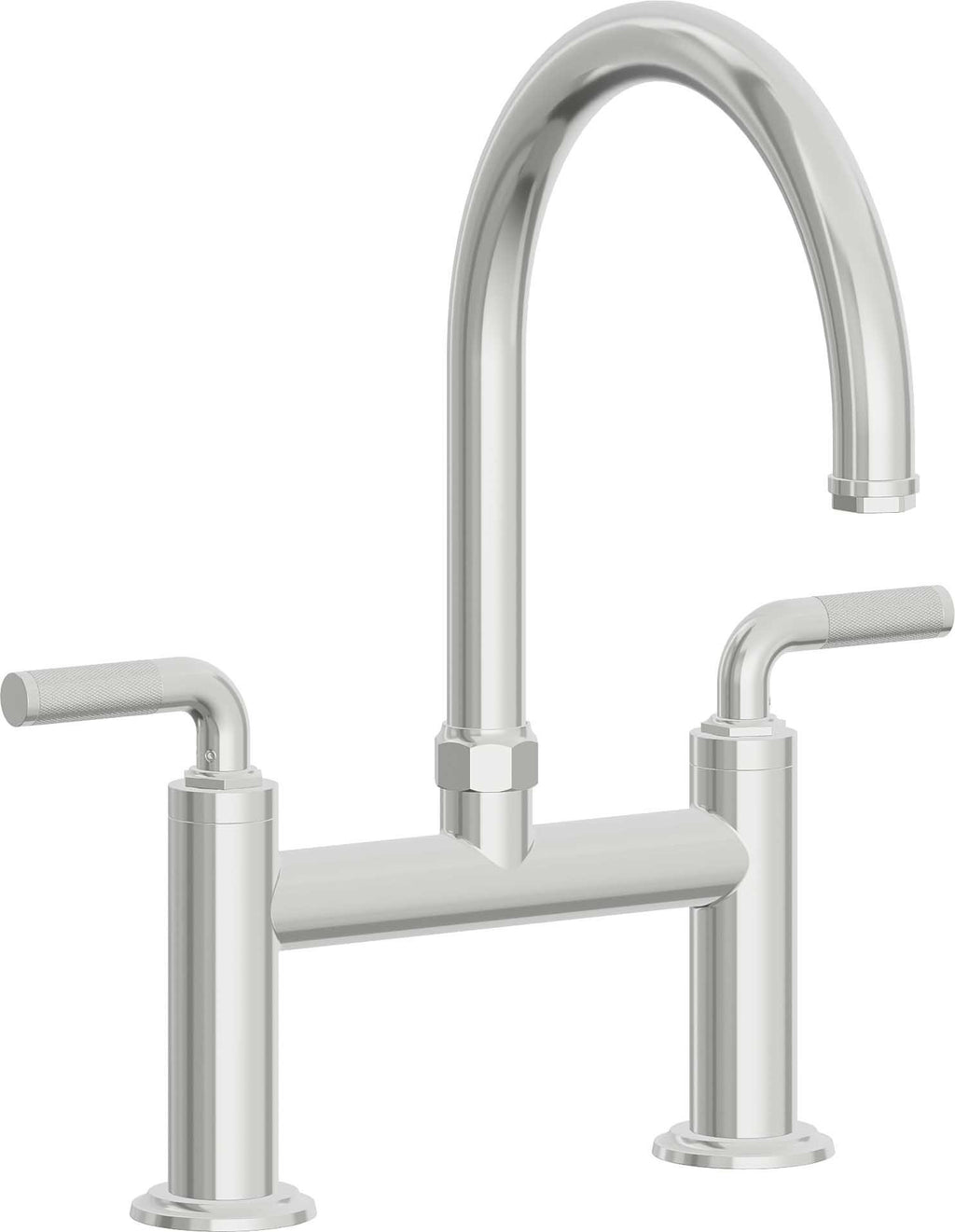 California Faucets Descanso Llave de Cocina Tipo Puente Industrial - Pico en Arco - Cromo Pulido