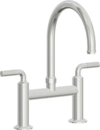 California Faucets Descanso Llave de Cocina Tipo Puente Industrial - Pico en Arco - Cromo Pulido