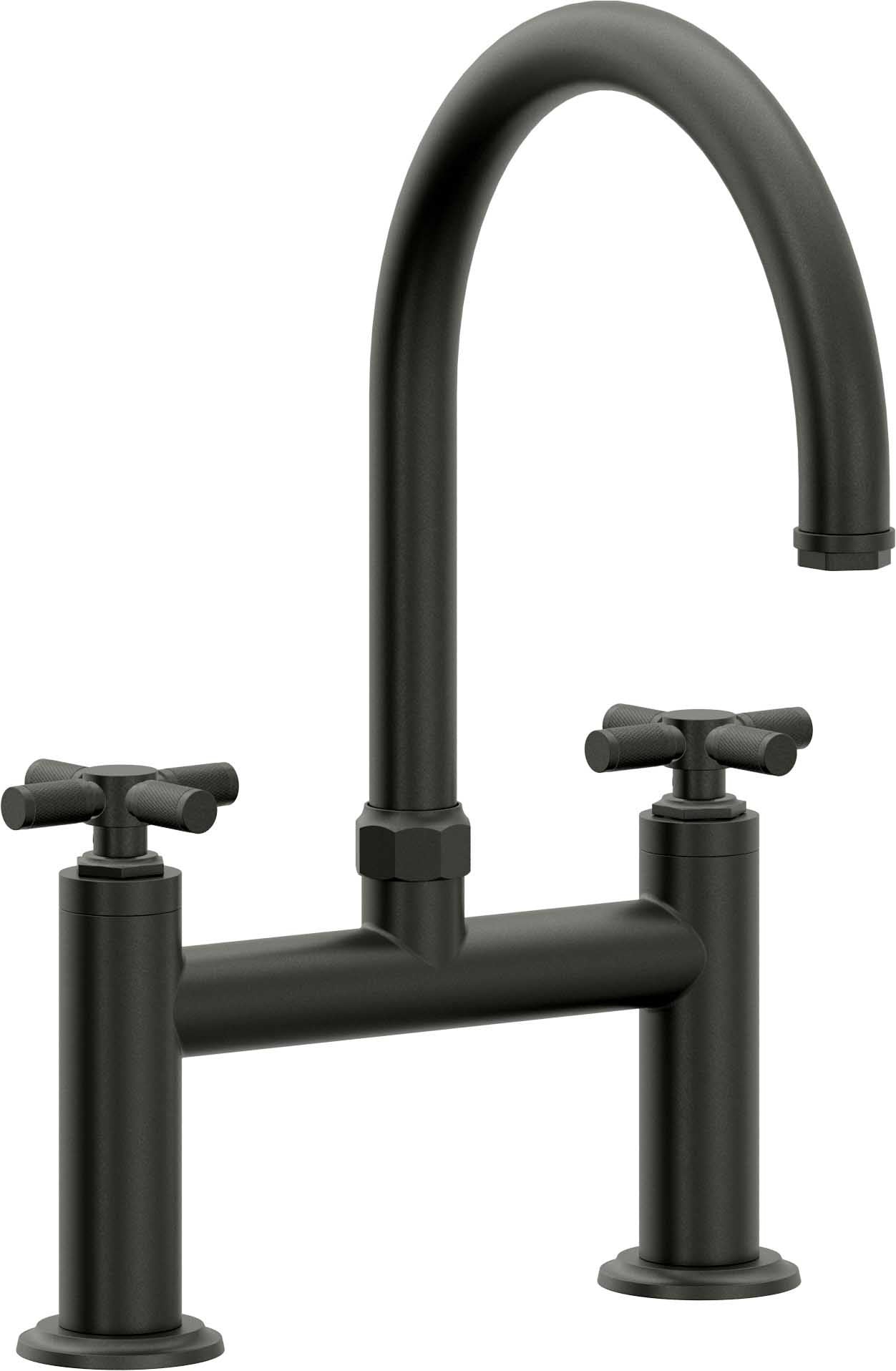California Faucets Descanso Llave de Cocina Tipo Puente Industrial - Pico en Arco - Bronce Bella Terra