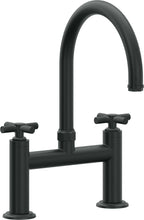 California Faucets Descanso Llave de Cocina Tipo Puente Industrial - Pico en Arco - Carbón