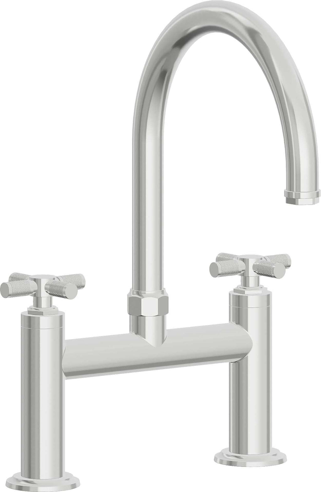 California Faucets Descanso Llave de Cocina Tipo Puente Industrial - Pico en Arco - Cromo Pulido