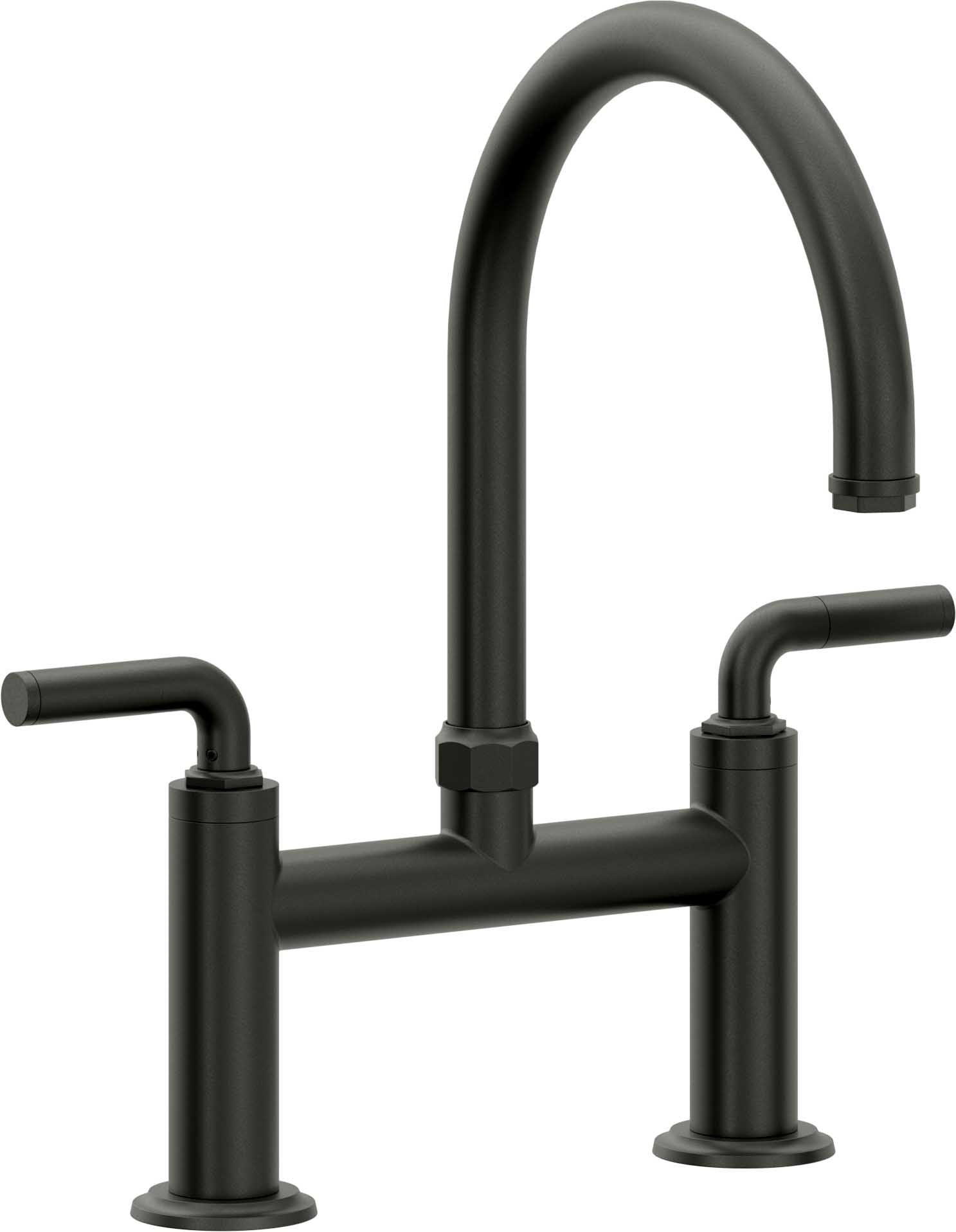 California Faucets Descanso Llave de Cocina Tipo Puente Industrial - Pico en Arco - Bronce Bella Terra
