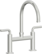 California Faucets Descanso Llave de Cocina Tipo Puente Industrial - Pico en Arco - Cromo Pulido