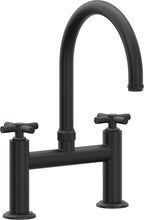 California Faucets Descanso Llave de Cocina Tipo Puente Industrial - Pico en Arco - Negro Mate
