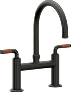 California Faucets Descanso Llave de Cocina Tipo Puente Industrial - Pico en Arco - Bronce Bella Terra