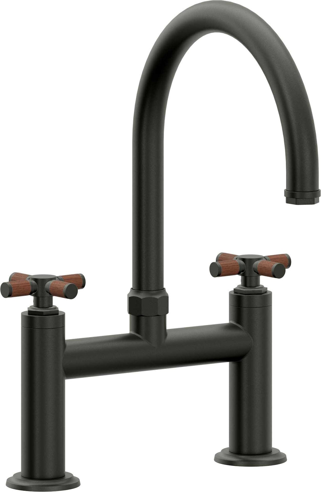 California Faucets Descanso Llave de Cocina Tipo Puente Industrial - Pico en Arco - Bronce Bella Terra