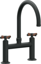 California Faucets Descanso Llave de Cocina Tipo Puente Industrial - Pico en Arco - Carbón