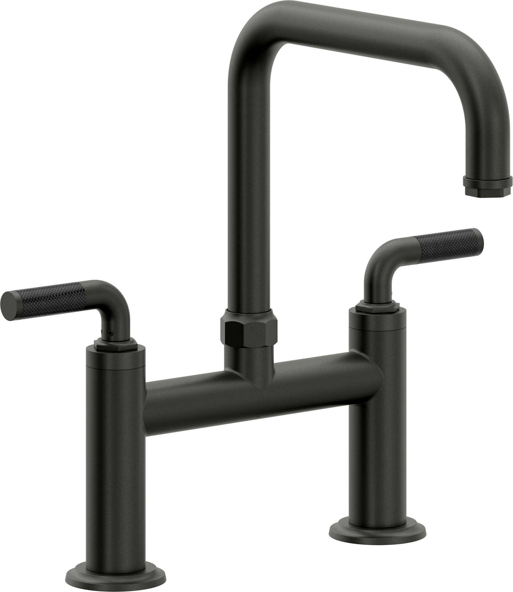 California Faucets Descanso Llave de Cocina Tipo Puente Industrial - Pico Cuadrado - Bronce Bella Terra