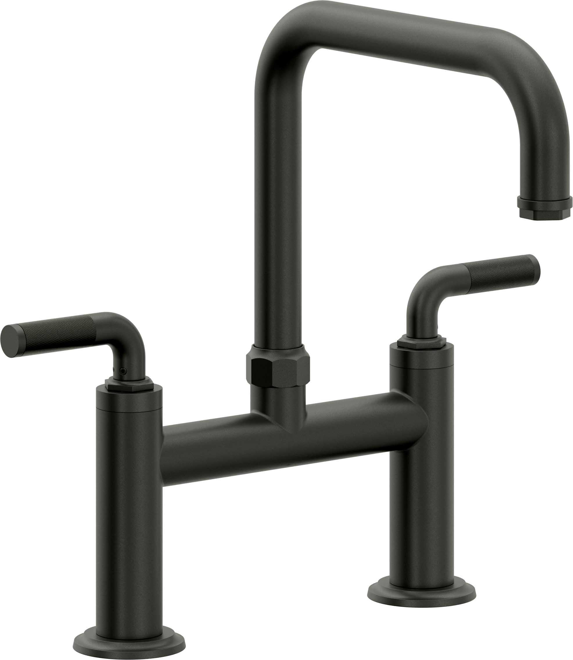 California Faucets Descanso Llave de Cocina Tipo Puente Industrial - Pico Cuadrado - Bronce Bella Terra